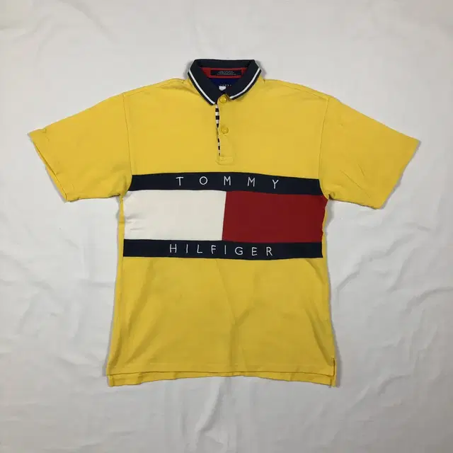 90s 타미힐피거 tommy hilfiger 빅플래그 반팔카라티