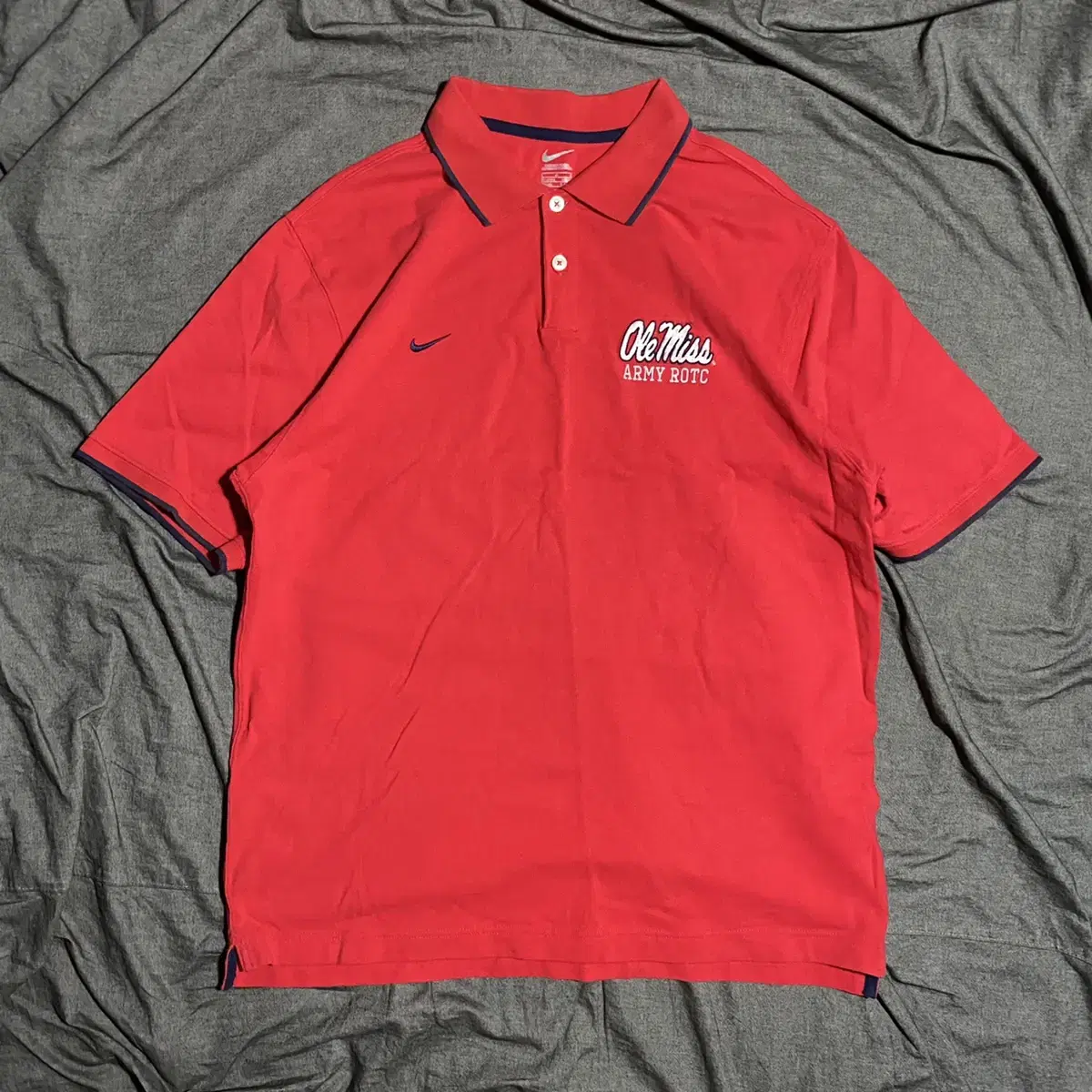 NIKE Ole Miss S/S Polo Shirts Sz Large