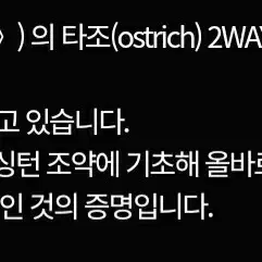 천연타조가죽(ostrich) 2WAY토트백+투명파우치+지갑세트 가격내림