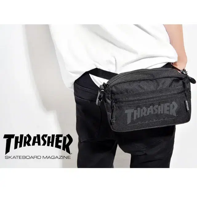 Thrasher 가방 트레셔 2way 힙색 크로스백 숄더백