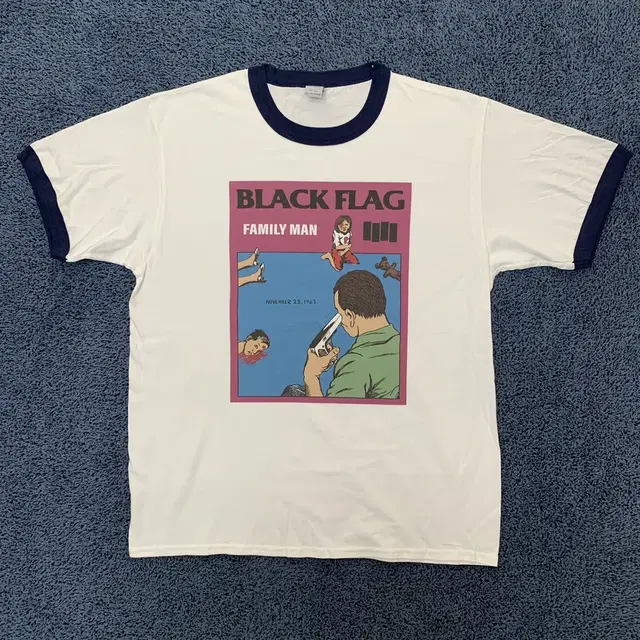 Black flag 블랙플래그 밴드 패밀리맨 링거 티셔츠(새상품)