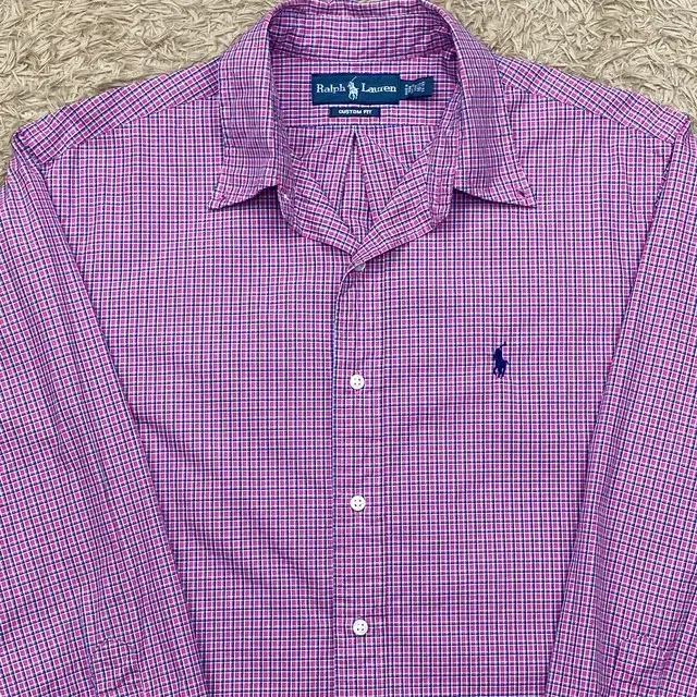 Men's Polo Ralph Lauren Long-sleeved checked shirt bloo 16.5-32/33