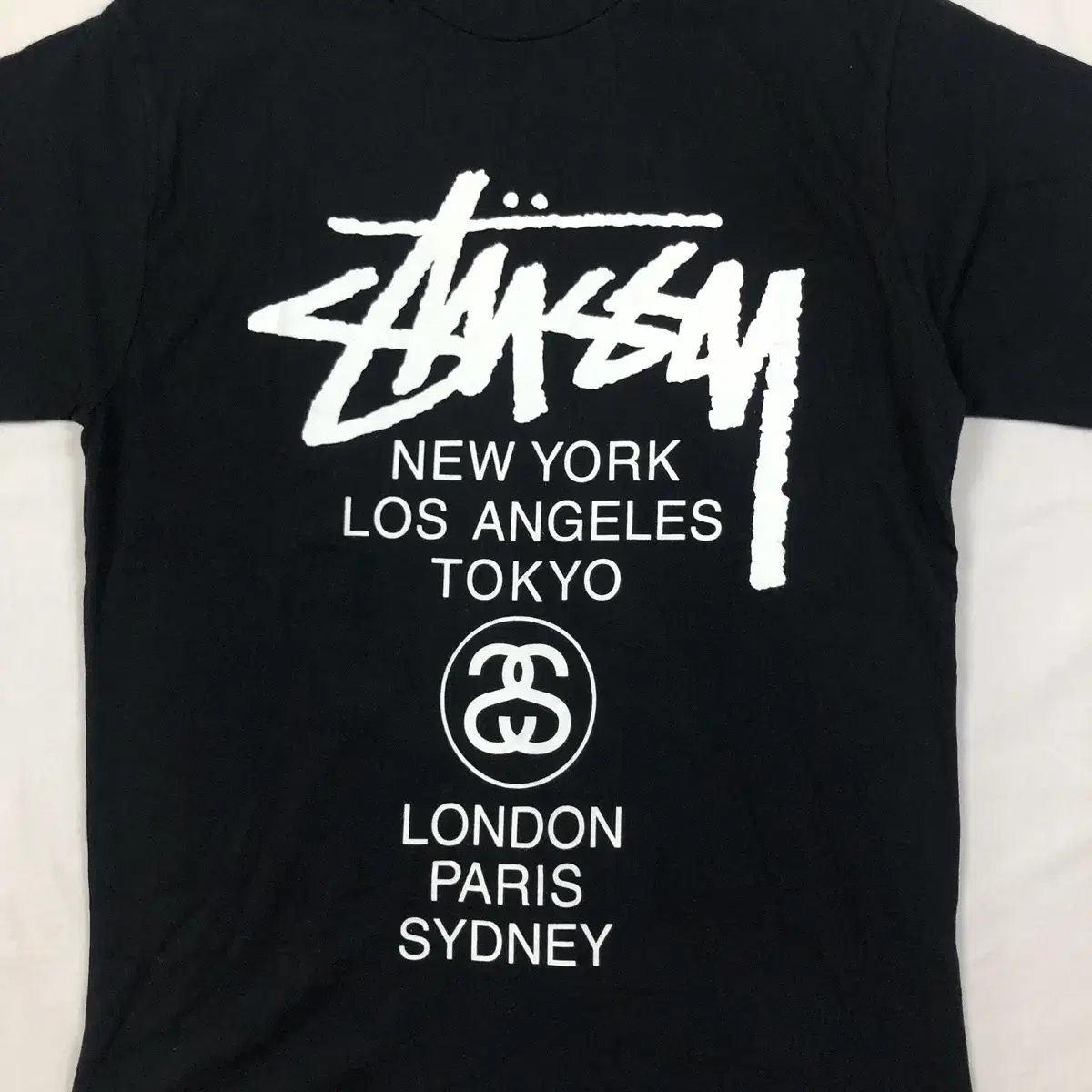 90s 스투시 stussy 월드투어 프린트 반팔티셔츠