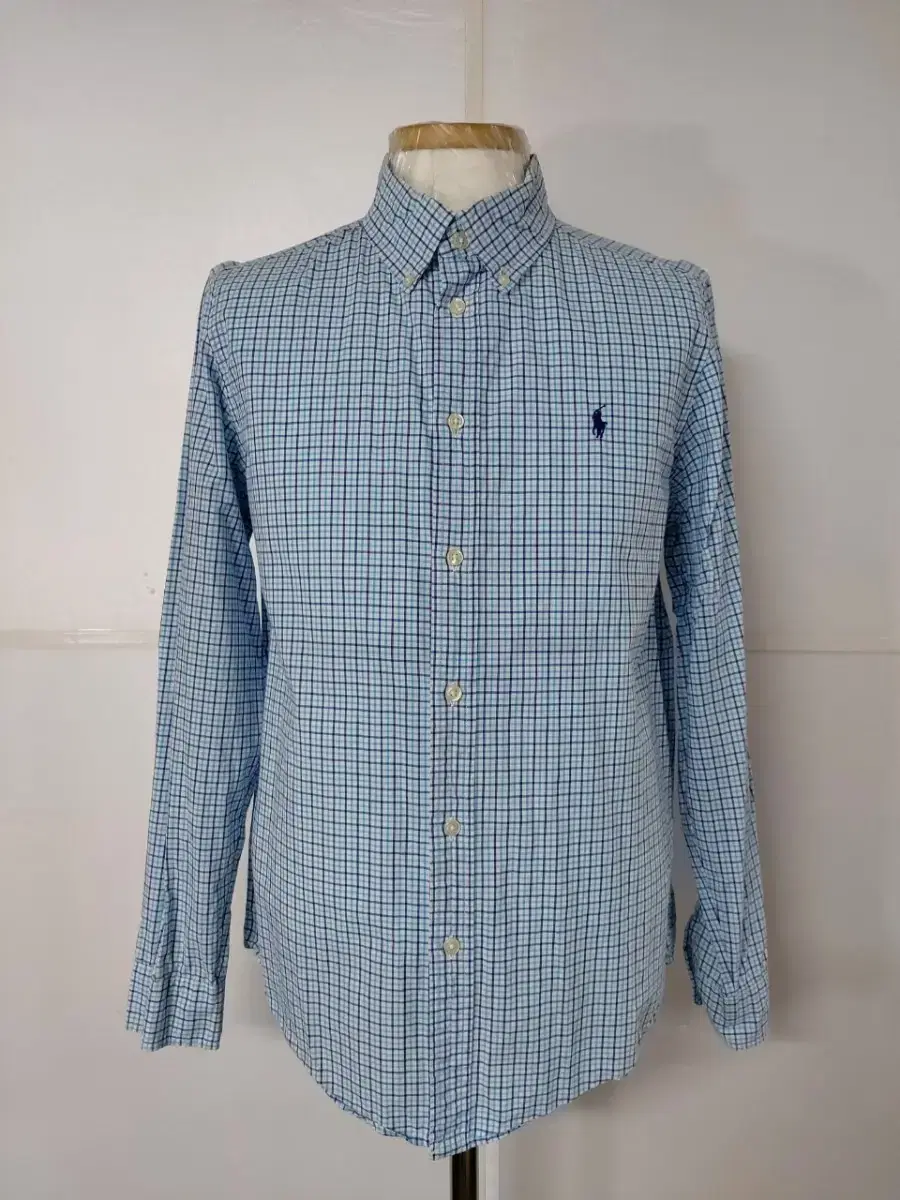 95)Polo Ralph Lauren check long sleeve heating shirt almost new 