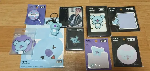 방탄소년단 BT21 코야 굿즈 문구세트 일괄로 처분합니다.