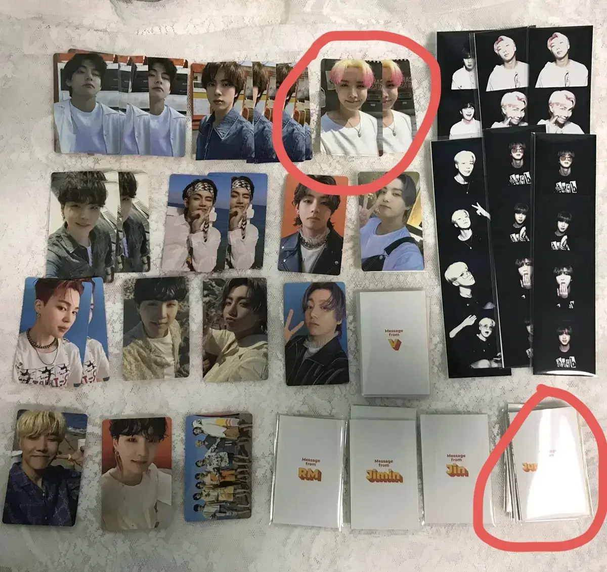 방탄 버터 앨범 틴케이스 특전 포카 메시지카드 호석