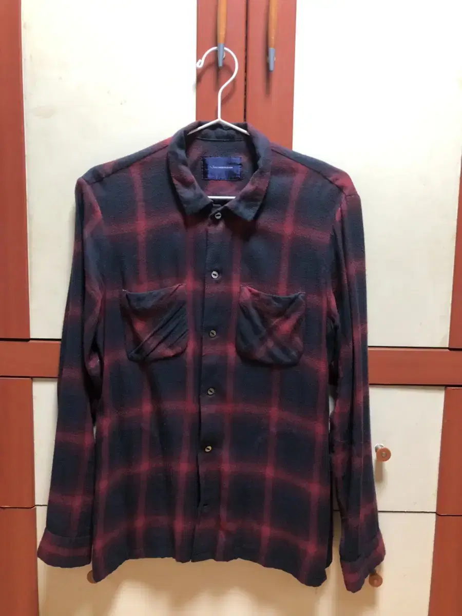 15AW john undercover check shirt