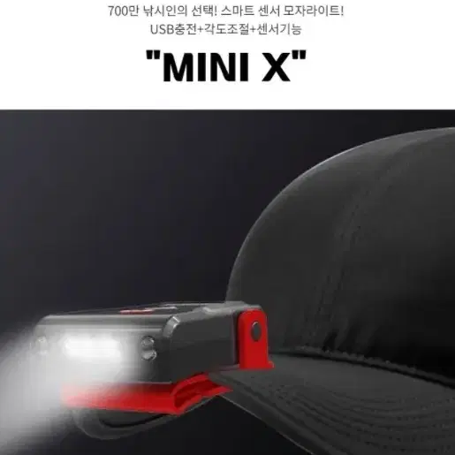 25G 4CM 초경량 센서 스마트기능 울브스 MINI X 낚시모자랜턴