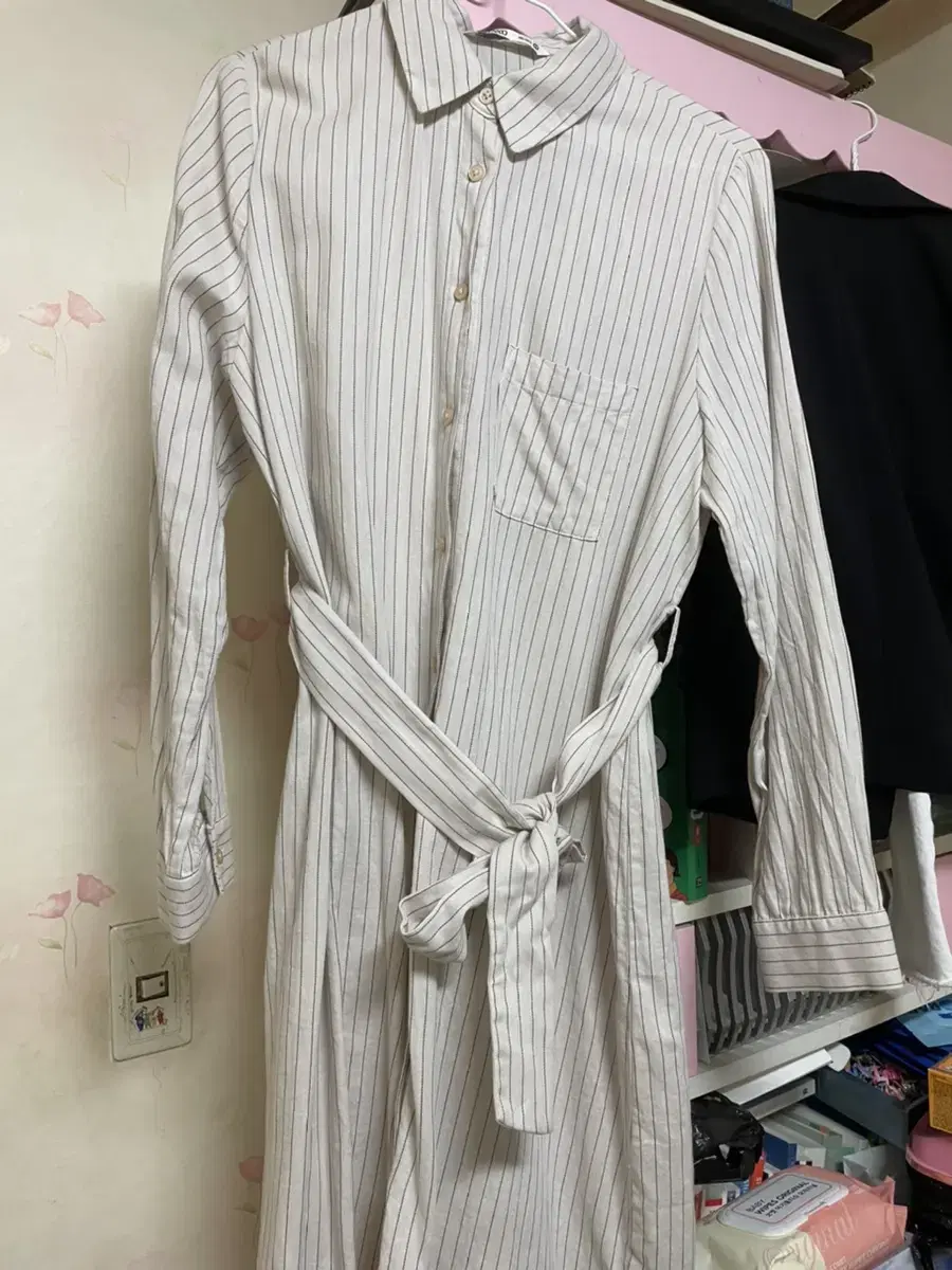 misso striped shirt onepiece