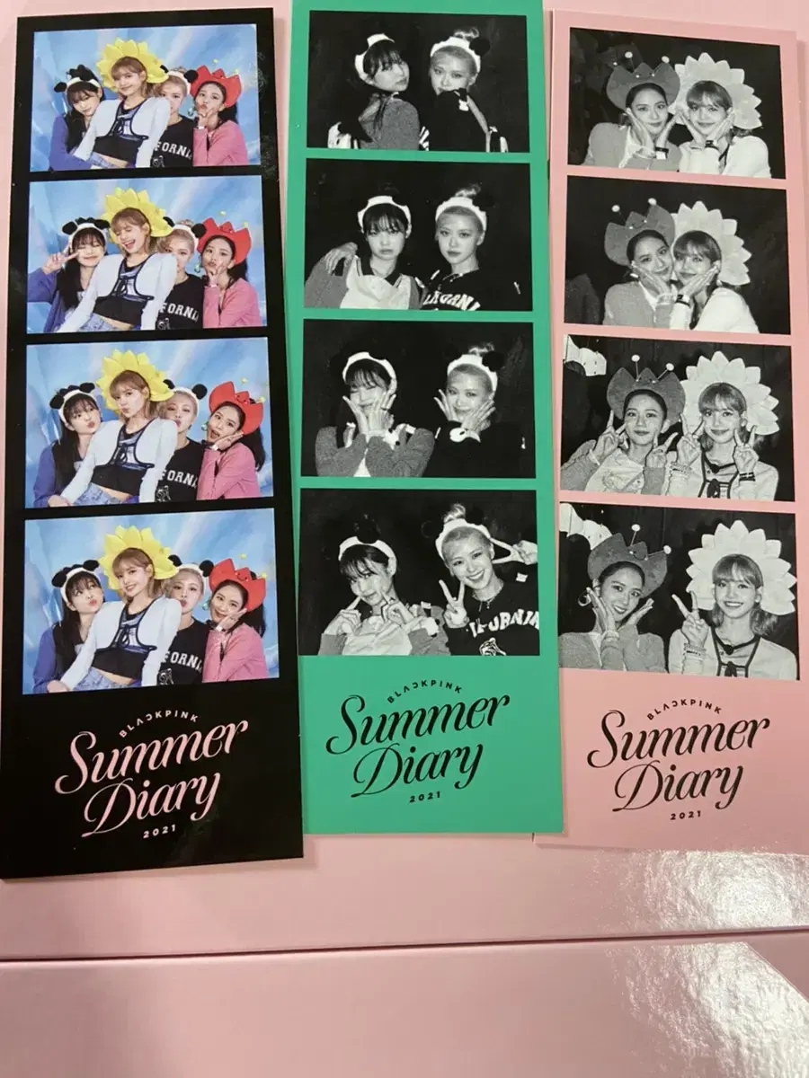 3장Bulk)Black Pink Summer Dairy Necut photocard jennie jisoo rose Lisa