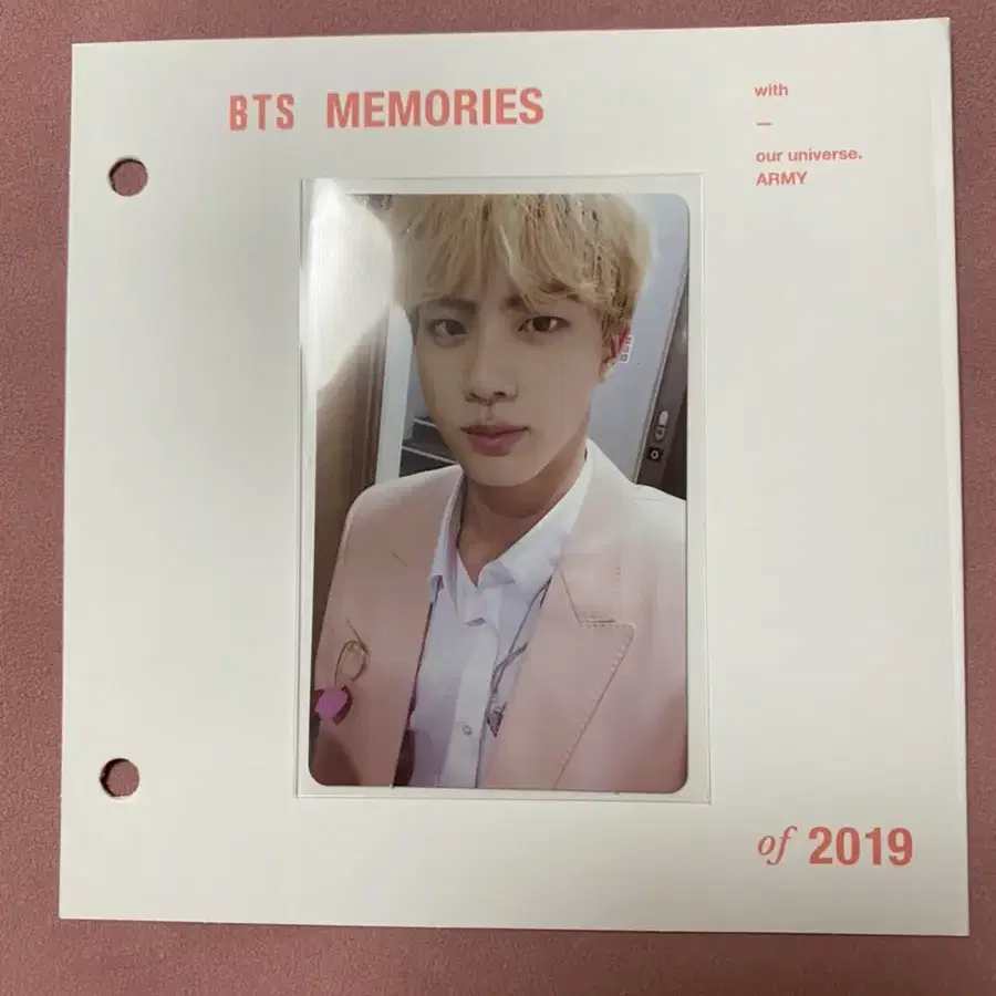 방탄소년단 2019 메모리즈 블루레이 석진 포카