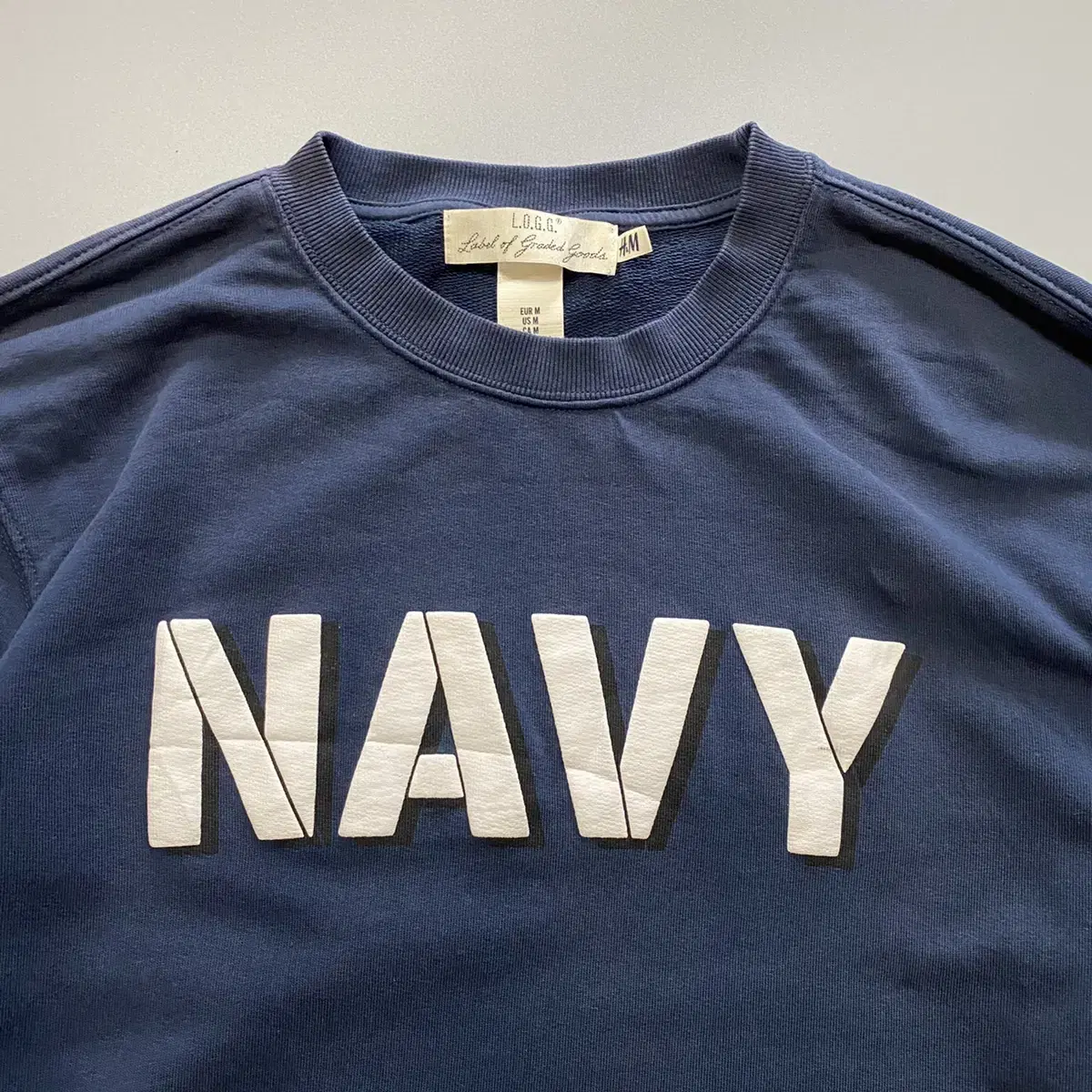 (M)H&M 에이치엔엠 navy 맨투맨