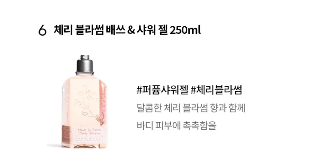 록시땅 체리블라썸 샤워젤 250ml (새상품)