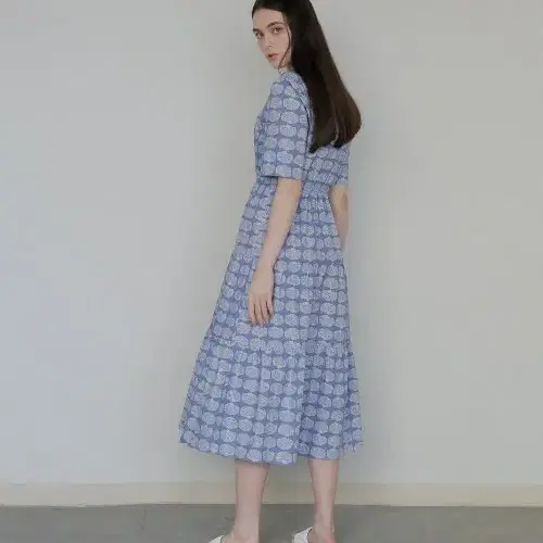 [새상품]션메익스클로스 long dress blue 정가 94000