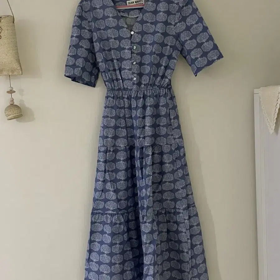 [새상품]션메익스클로스 long dress blue 정가 94000