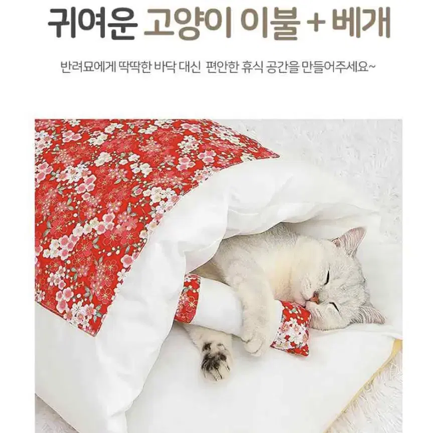 고양이 강아지 이불배게세트