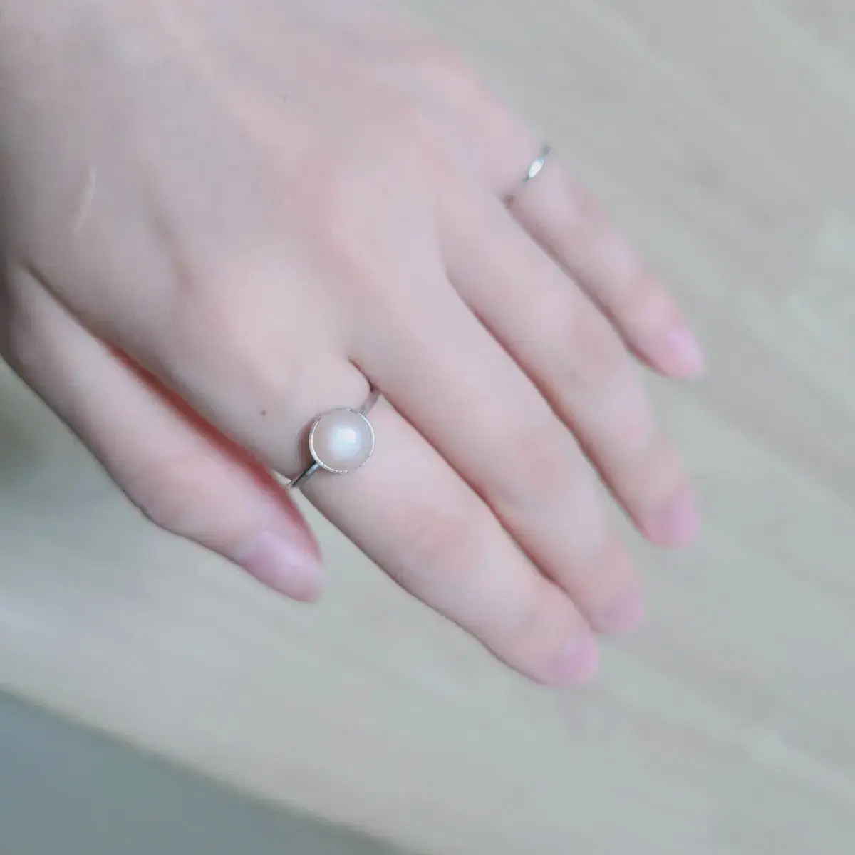 Mother Pearl Gemstone 925 Silver Ring