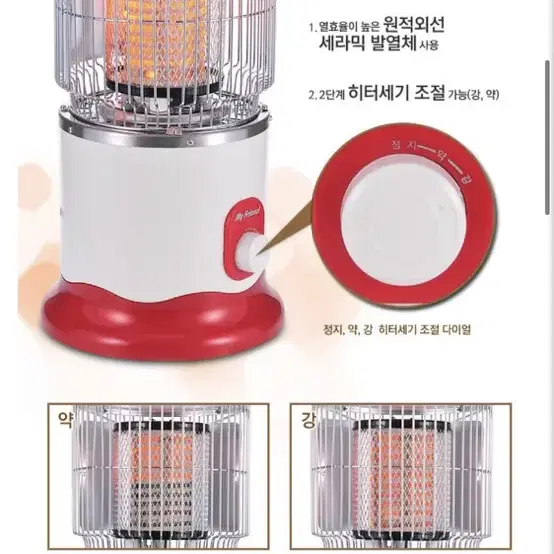 마이프랜드 세라믹 원통형 히터 mfh-2000w