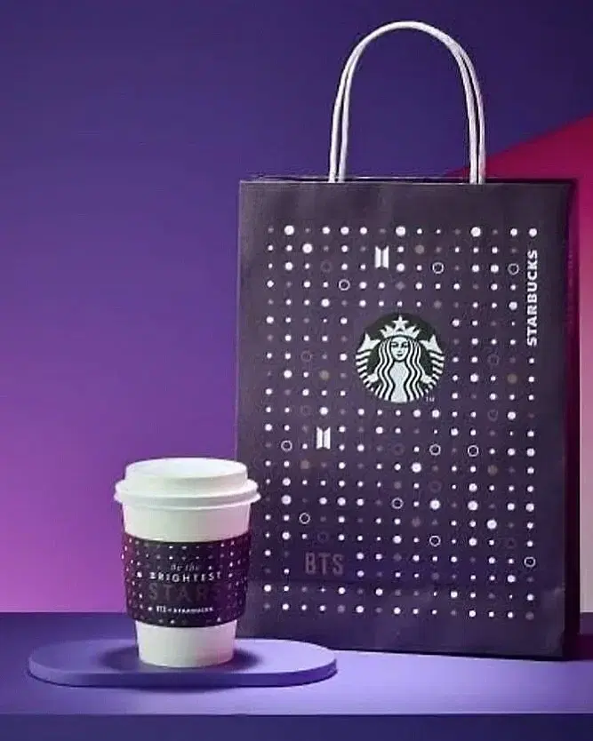 New BTS Starbucks Paper Bag