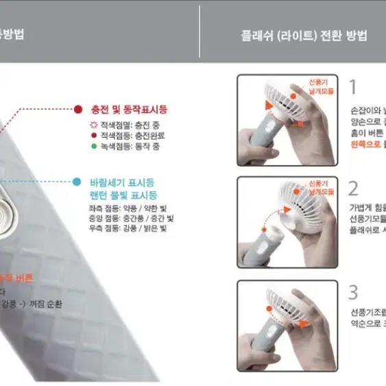 휴대용 다기능 분리형 선풍기