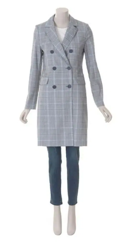 Check long jacket/ size 66 new in boxy grey