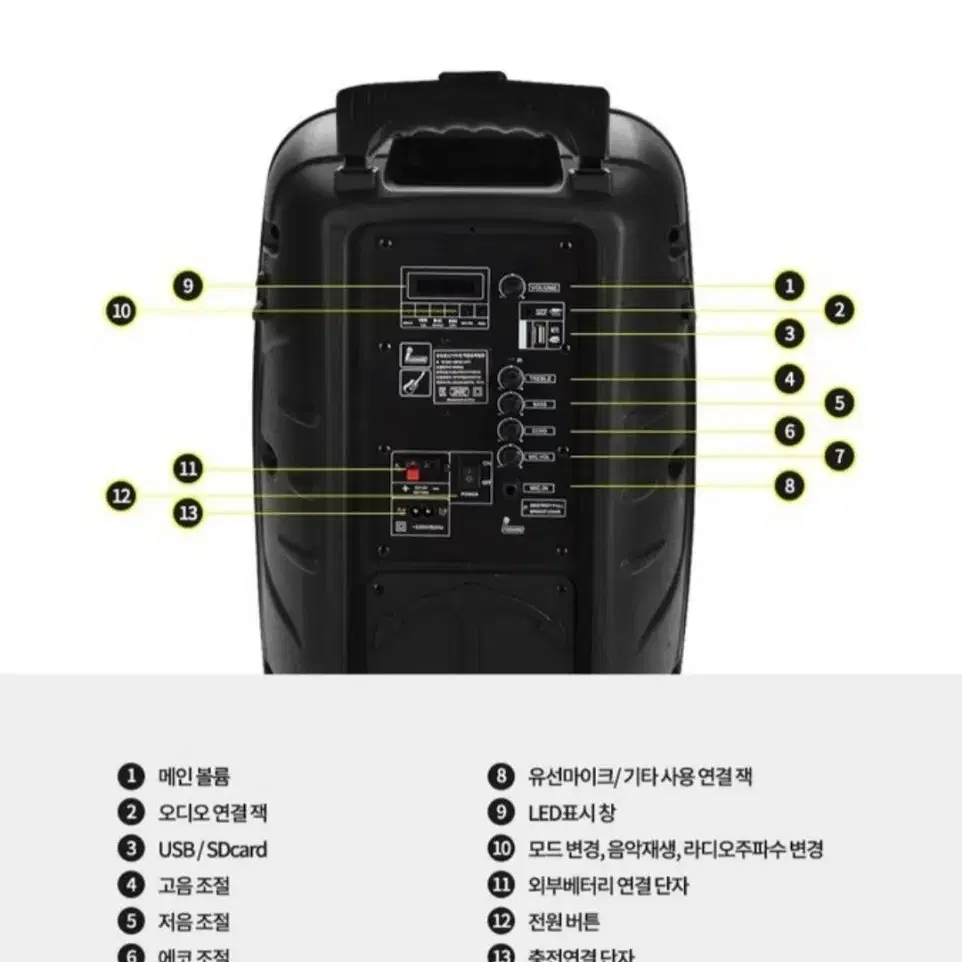 300W 이동식앰프+컴스 마이크송수신 세트