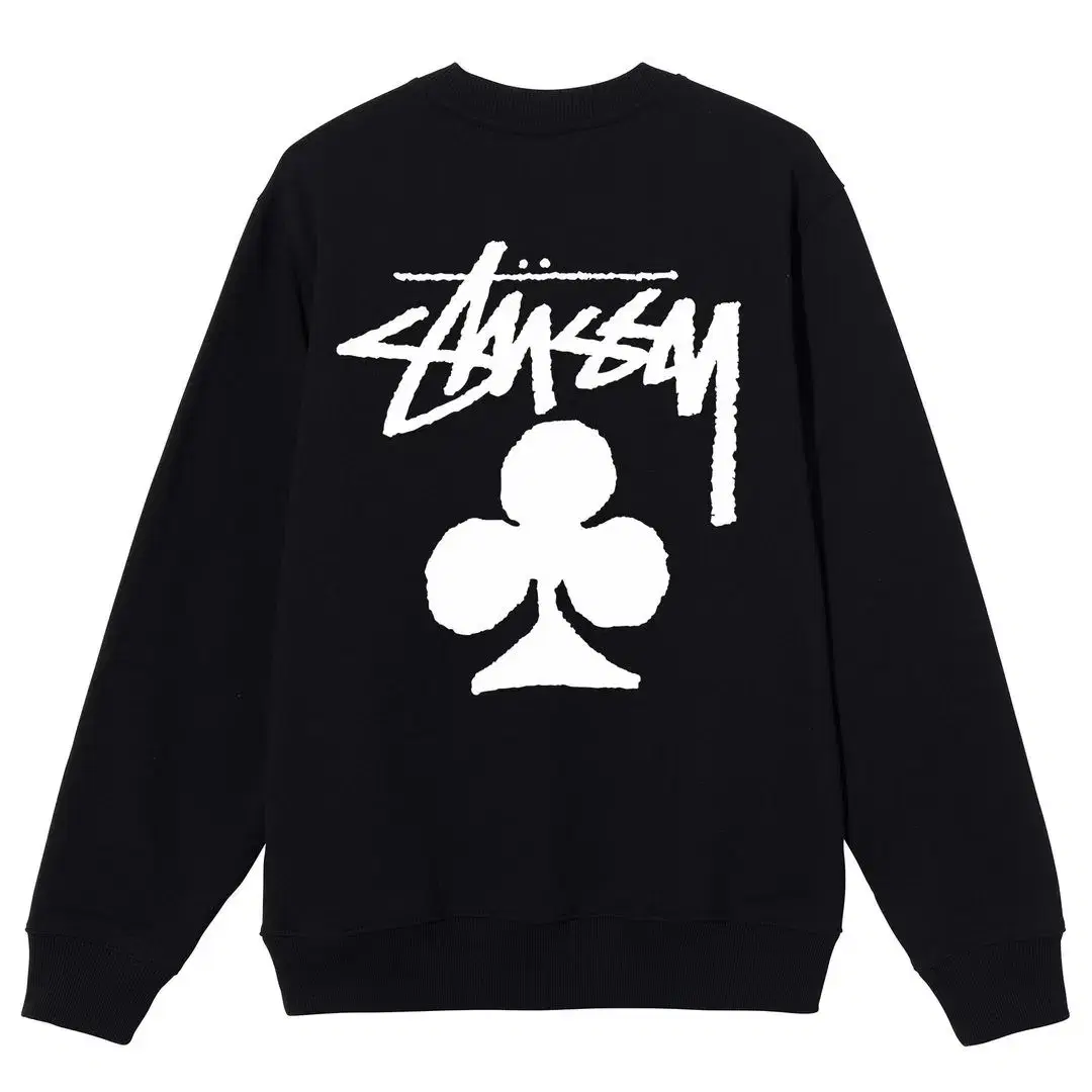 스투시 stussy 클로버 크루넥 블랙 s 새제품