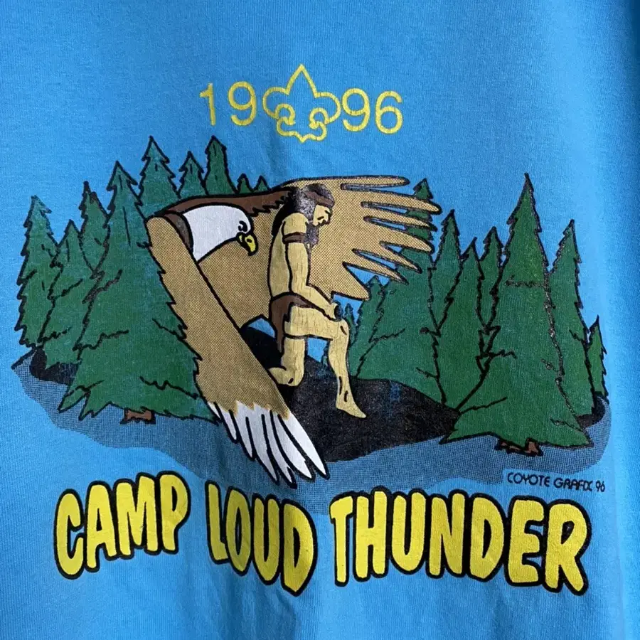 CAMP LOUD THUNDER 90s 빈티지 티셔츠 L 사이즈