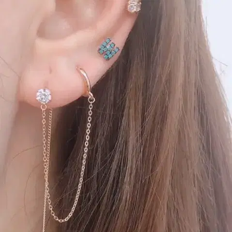 14k 연결귀걸이