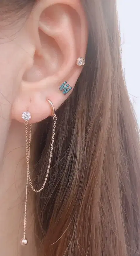 14k 연결귀걸이