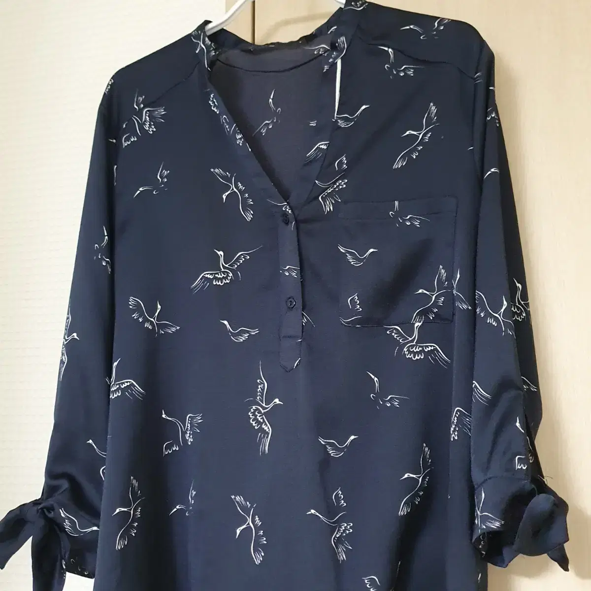 zara Zara Navy silk blouse