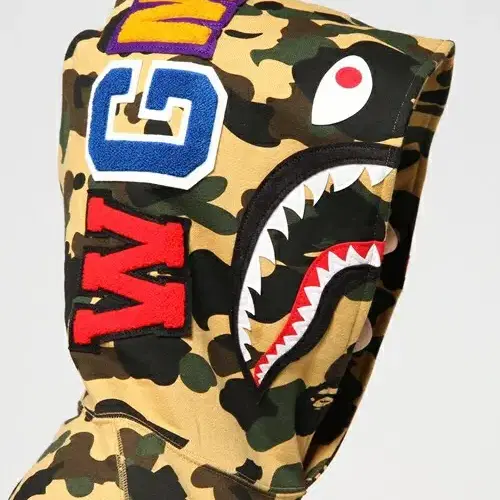 BAPE 베이프 황계 샤크 퍼스트카모 후드