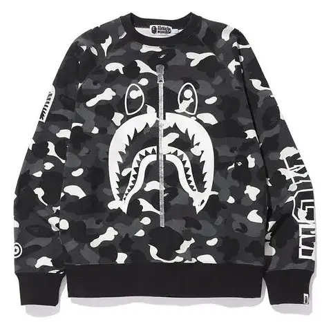 BAPE 베이프 시티 카모 샤크 크루넥 야광