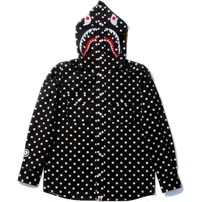 베이프 샤크 BAPE SHARK POLKA DOT SHIRT HOODIE