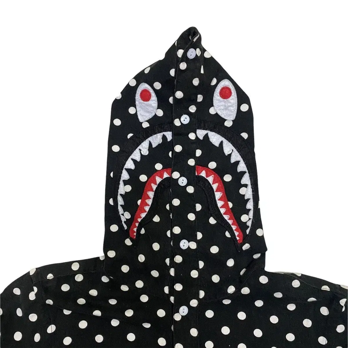 베이프 샤크 BAPE SHARK POLKA DOT SHIRT HOODIE