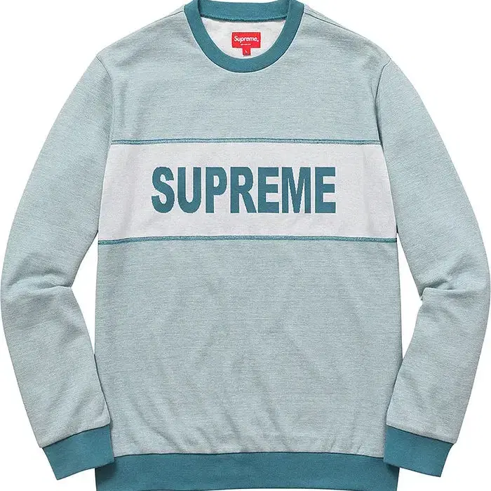 슈프림 Supreme Tonal Stripe Logo Crewneck