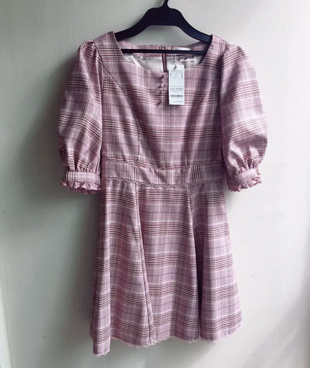 lodispotto pink check ONEPIECE