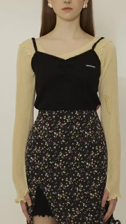 Odd One Out Wave Sleeveless ONEPIECE free Black Black
