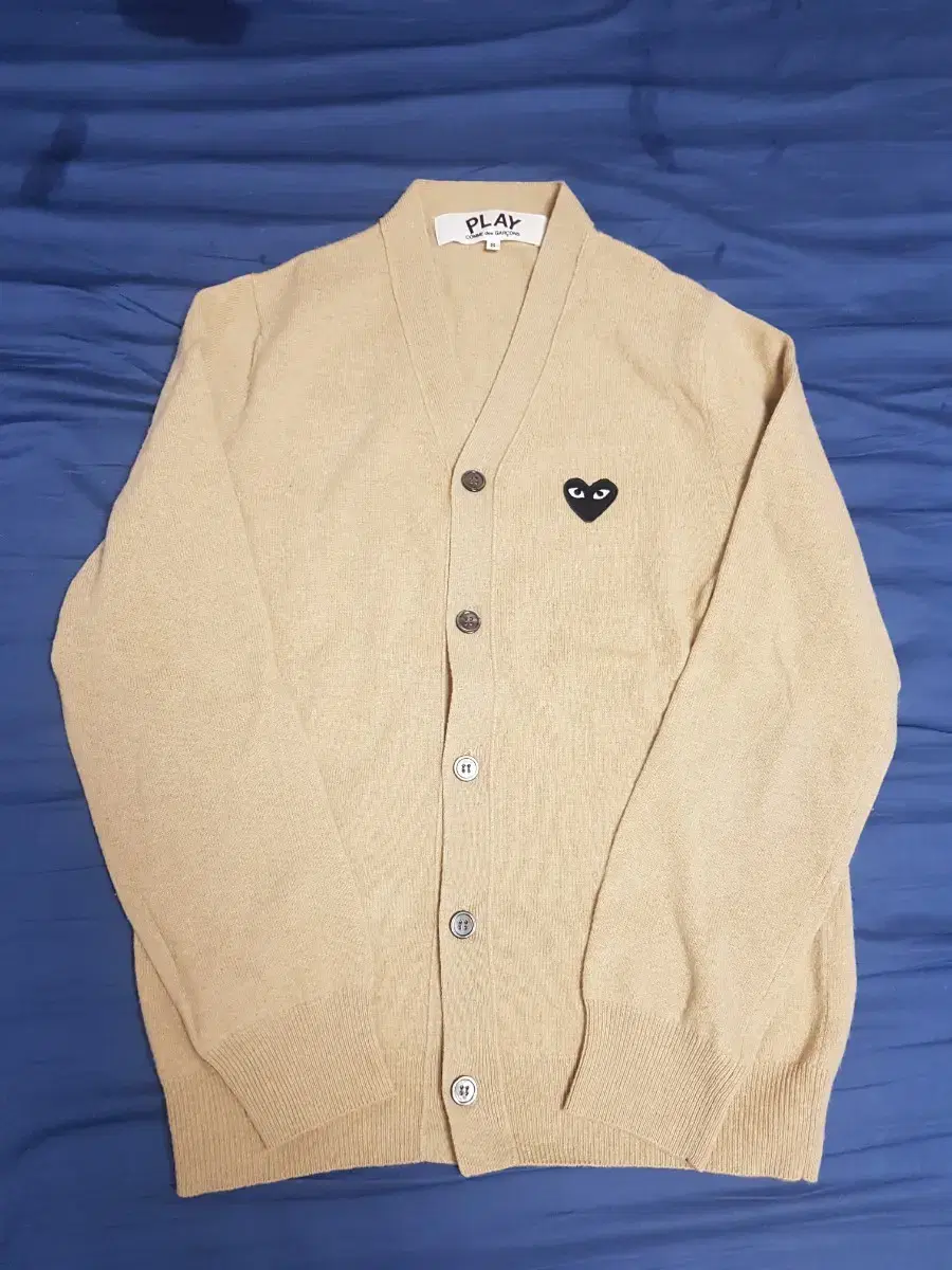 [S]Comme des Garçons Song Beige Black and Waffen Cardigan