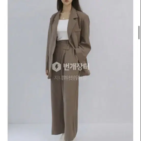 오버핏 대디자켓 박시자켓 카키 새상품