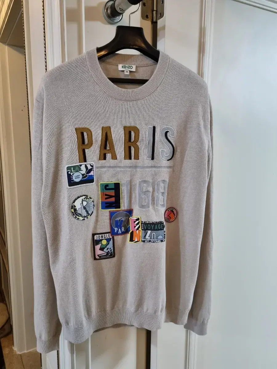 BunjangUnique) Kenzo Paris Multipatch Round Knit