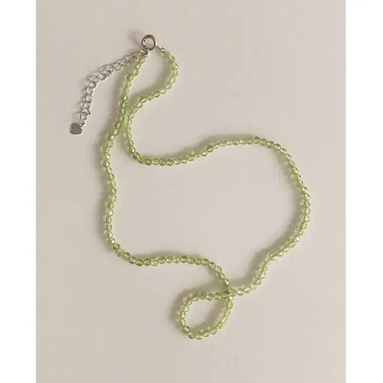 딥브로우 peridot 2way initial necklace 원석