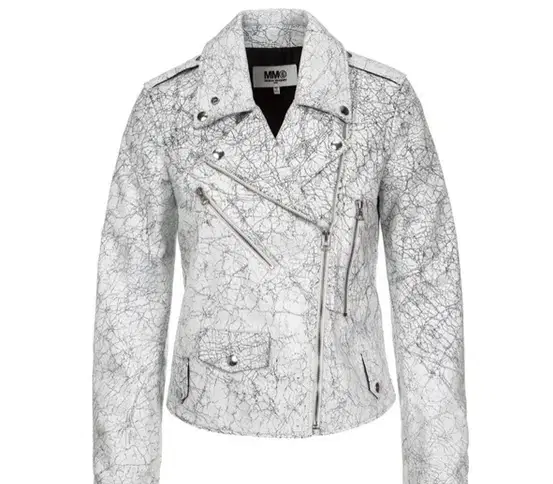 MM6 Cracked Leather Biker Jacket (44)