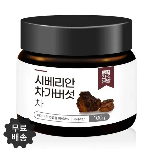 12배 농축하여 만든 100%시베리아 차가버섯 분말 100g 무료스푼제공