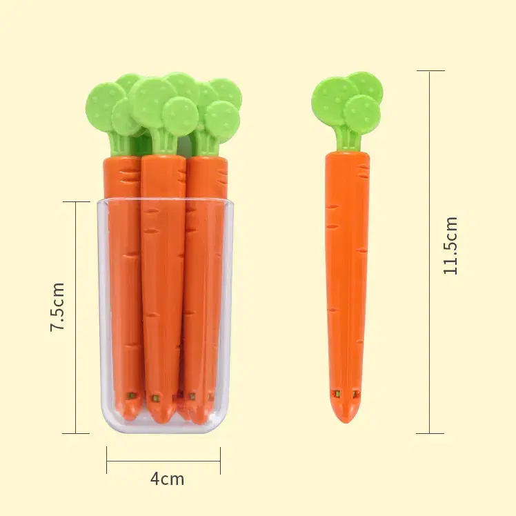 당근 밀봉 집게 5개세트 냉장고 자석 아크릴 케이스포함