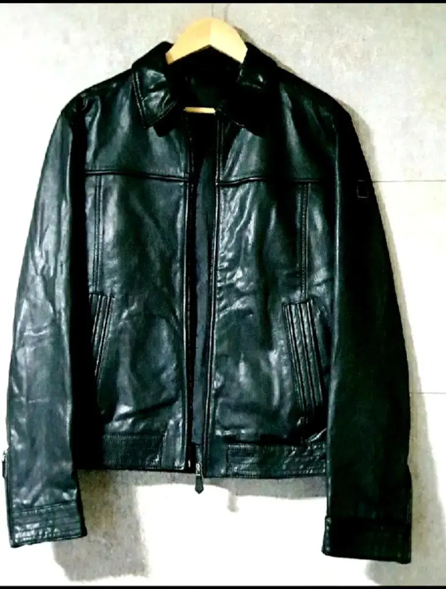 ~95" Unworn Trussardi Men's Goatskin Jacket