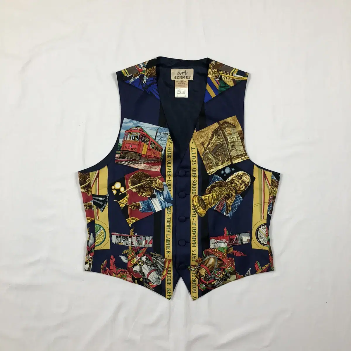 Deadstock 90s Hermes Hermes Creole Jazz Vest Jo