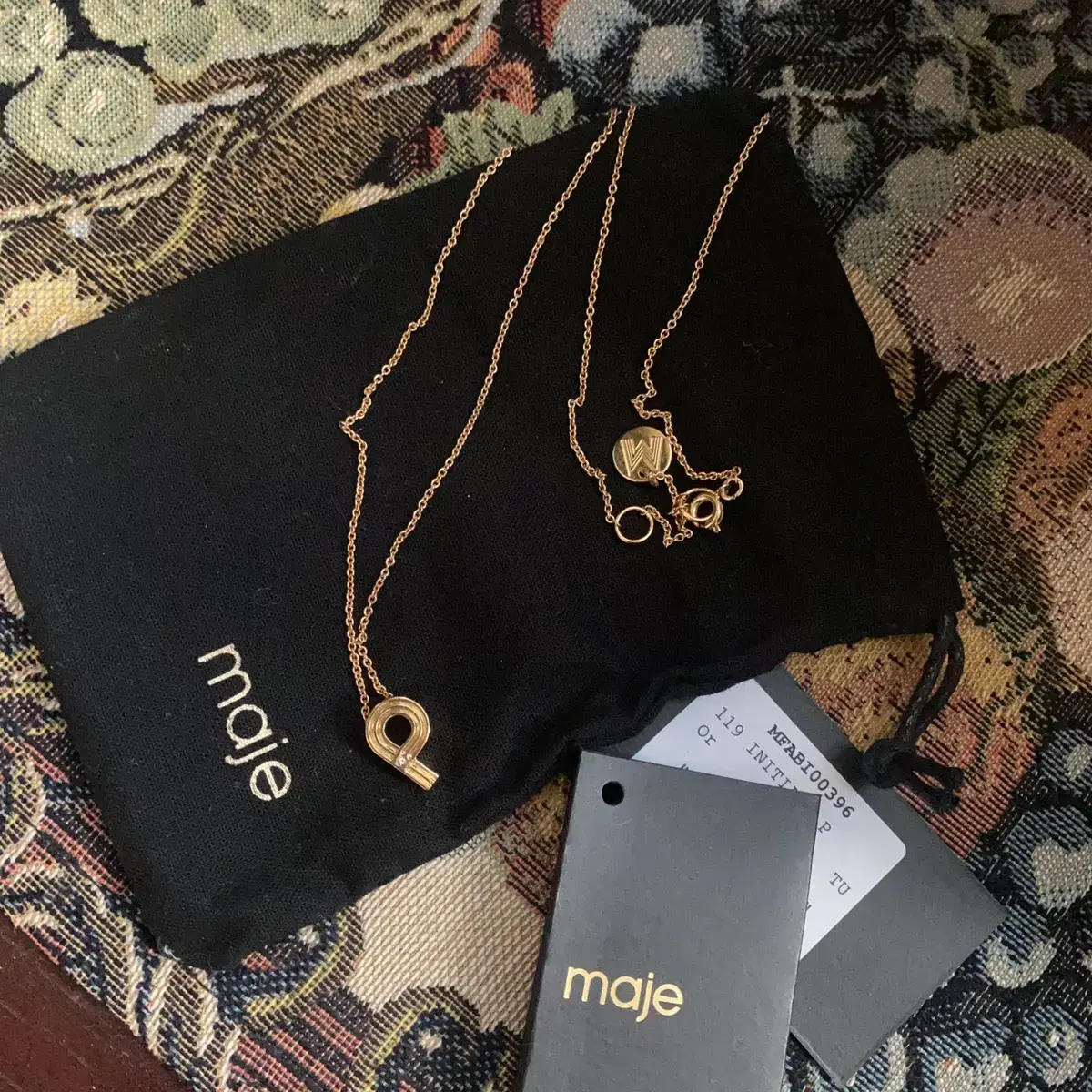 마쥬 P 이니셜 목걸이 maje P INITIAL NECKLACE 