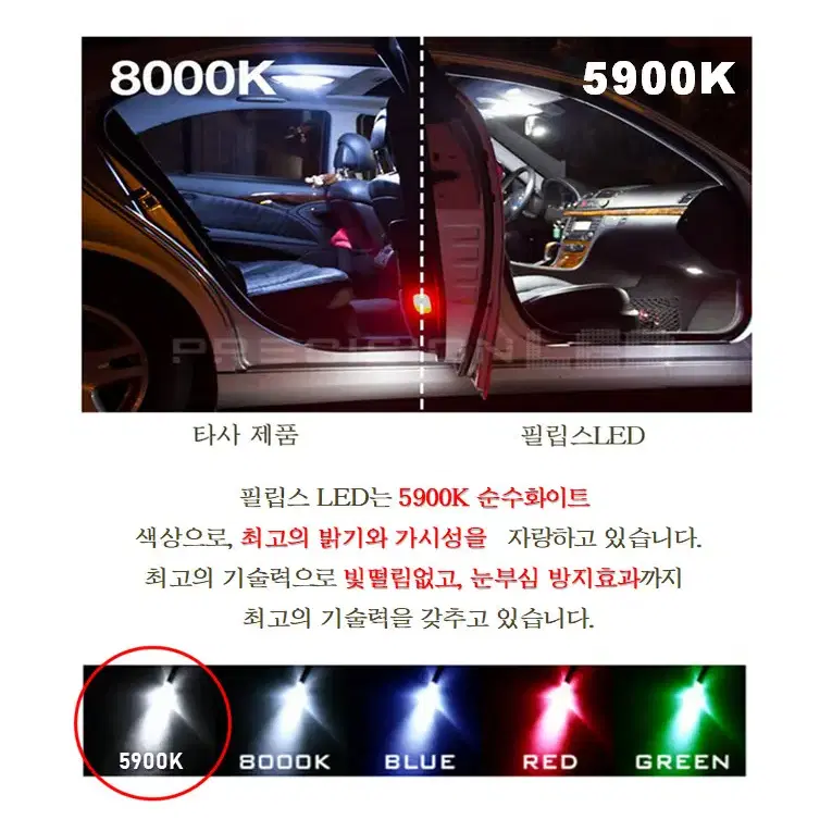 현대 i30 (07~11년) 필립스 고급LED 실내등 키트