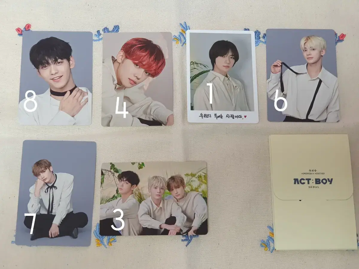 TXT Actboy Mini Photocard Set 8 4 1 6 7 3